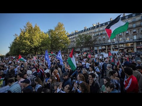 Video Thumbnail: Thousands march in Paris for recognition of Palestinian state