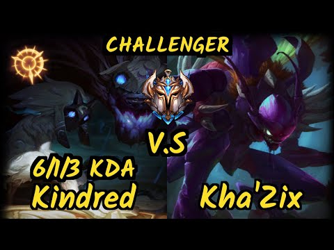 Kirei (KINDRED) vs KHA'ZIX - 6/1/3 KDA JUNGLE CHALLENGER GAMEPLAY - EUW