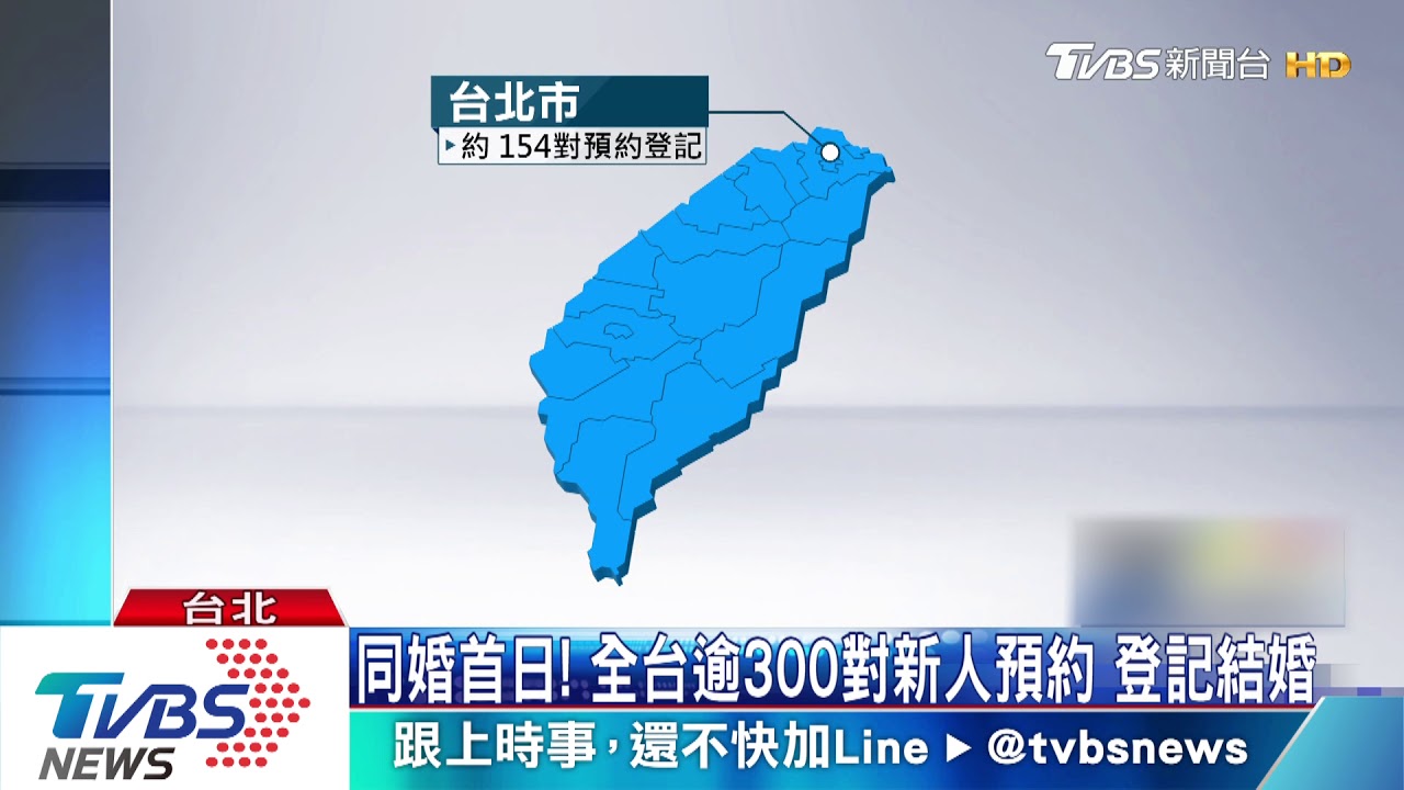 同婚首日！　全台逾300對新人預約登記結婚