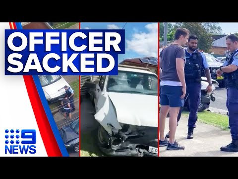 NSW cop allegedly caught almost five times over the limit after crash | 9 News Australia