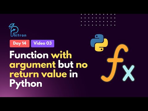 14 3 Function With Argument But No Return Value In Python Python Bangla Tutorial