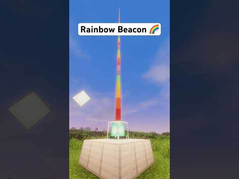 Rainbow Beacon Tutorial in Minecraft #shorts