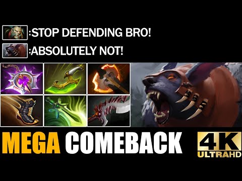 Crazy Angry Bear Ursa Warrior VS Mega Creeps - Epic Battle Fight Top Player Rank Dota 2