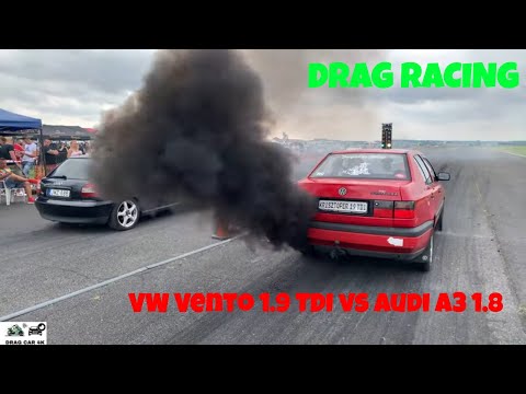 VW Vento 1.9 TDI vs Audi A3 1.8 drag racing 1/4 mile 🚦🚗 - 4K UHD