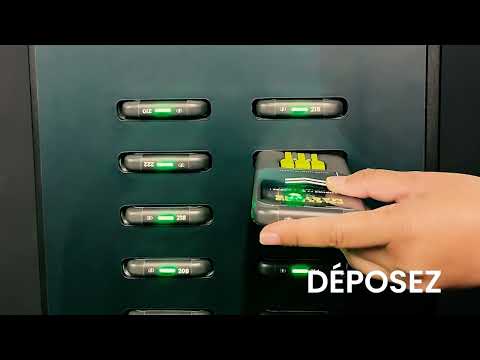 Station de batteries externes en libre-service proposant 24 batteries portatives - Fast charge - Nomade 24_4
