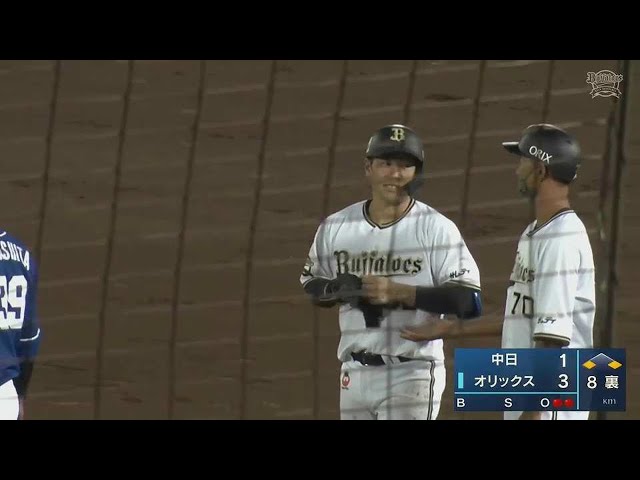 【ファーム】本日2打点!! バファローズ・福永奨 レフトへ追加点となるタイムリーヒットを放つ!! 2022年8月12日  オリックス・バファローズ 対 中日ドラゴンズ