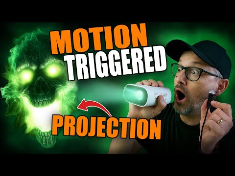 DIY Motion Triggered Halloween Projection – Jump Scare Build!