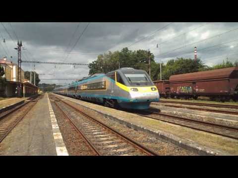 Odjezd vlaku SC 511 Pendolino (ČD 680.004) - Františkovy Lázně, 20. 7. 2013