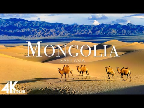 FLYING OVER MONGOLIA (4K UHD) - Relaxing Music Along With Beautiful Nature Videos - 4K UHD TV