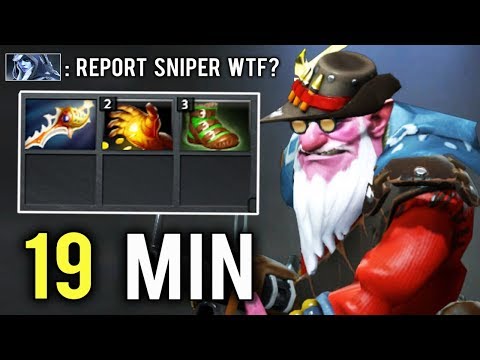 Do You Dare To Build This? WTF 19 Min Rapier 1st Item Funny Style Sniper Immortal Rank Dota 2