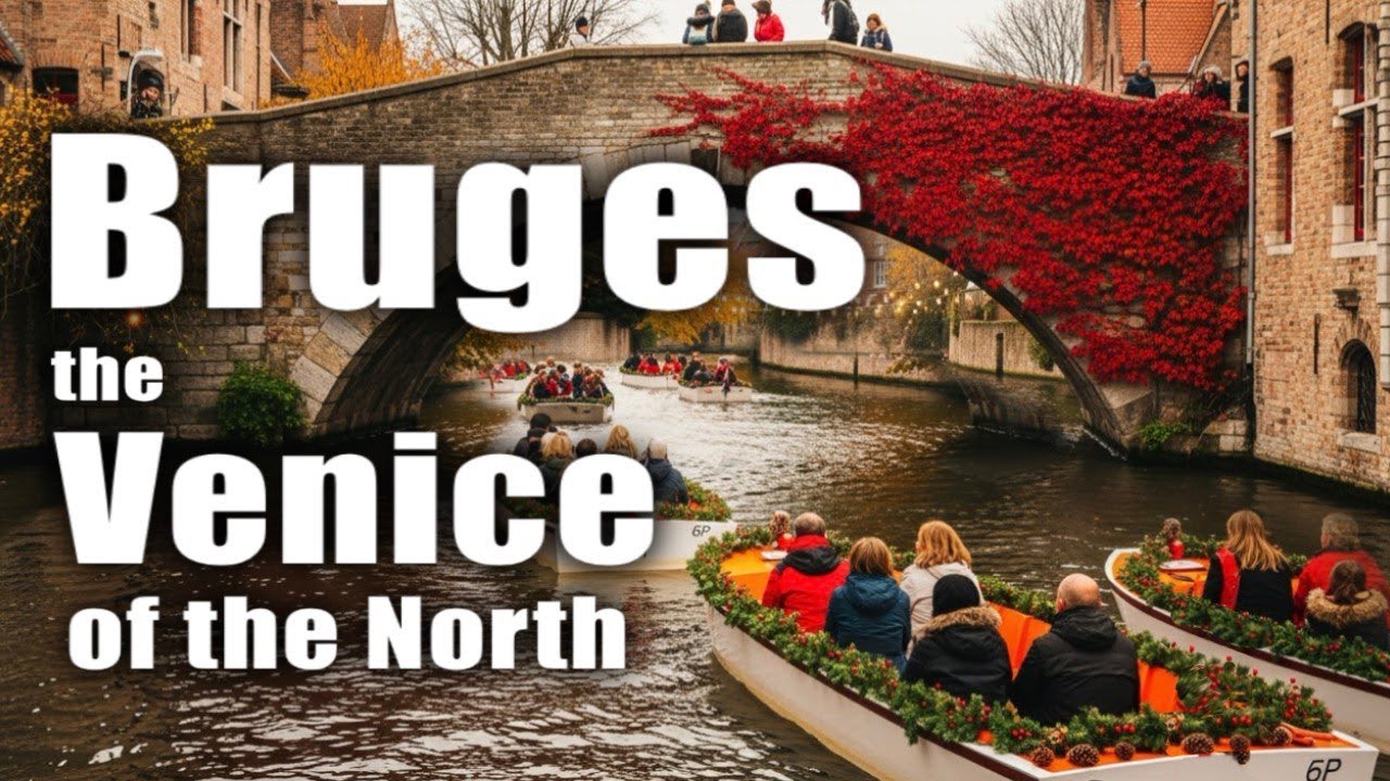 Experience a walking tour around Bruges Canal.
