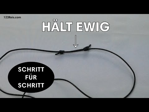 Schritt für Schritt Anleitung für verstellbaren Schiebeknoten für Armband oder Halskette