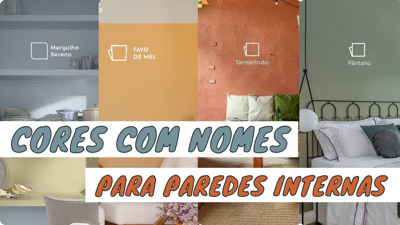CORES ATUAIS PARA PINTAR AS PAREDES | INDICAÇÕES DE TINTA PARA PAREDES INTERNAS | CORES COM NOMES