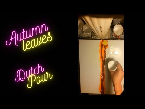 33. Dutch Pour Technique - RED - Acrylic pouring - Fluid Art - Abstract Art