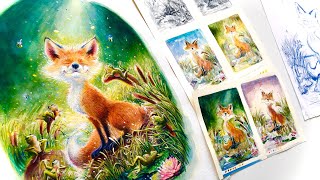 My Art + My Illustration Process! Sketchbook to Final Painting
