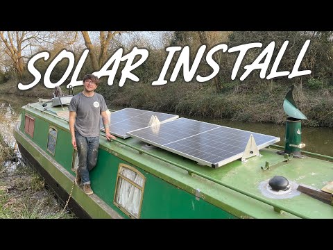 INSTALLING SOLAR PANELS | MOVING ABOARD | Narrowboat Conversion | BOATLIFE