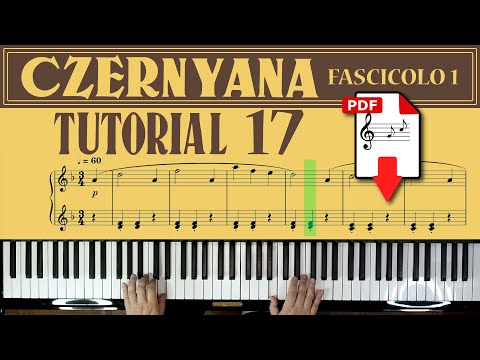 Czernyana Volume 1 - piano tutorial, esercizio 17 con spartito PDF scaricabile