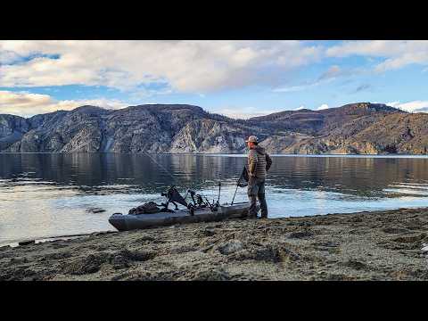 A Winter Kayak River Trout Adventure! (Catch & Cook over the Fire)