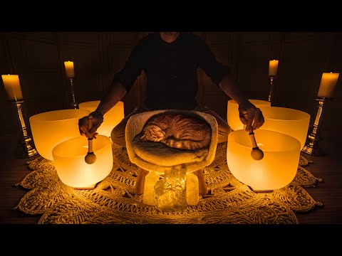 **SICK? FALL ASLEEP FAST** Sound Bath for Bedtime | Crystal Singing Bowls for Insomnia Relief