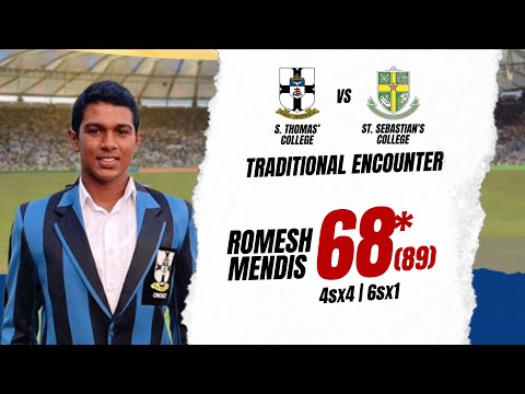 Romesh Mendis 68*(89) vs St. Sebastian's College | Traditional Cricket Encounter 2023