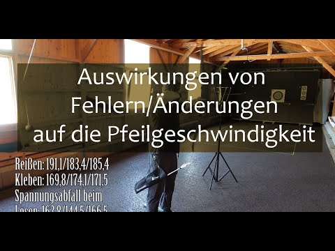 Auswirkungen von Änderungen/Fehlern im Bewegungsablauf auf die Pfeilgeschwindigkeit