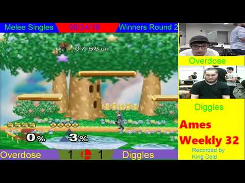 Ames Weekly 32 - Melee Singles - Winners Round 2 - Overdose vs  Diggles
