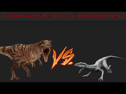 Tyrannosaurus Gen 2 Vs Indoraptor Gen 2  in Jurassic World Evolution 2!