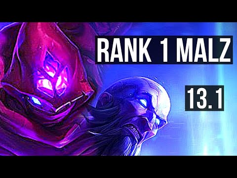 MALZAHAR vs RYZE (MID) | Rank 1 Malz, 1.2M mastery, 6/2/4 | EUW Challenger | 13.1