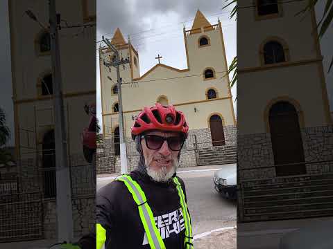 Volta da Paraíba com Josias Paulo. Igreja Matriz da cidade de Tacima PB.#ciclismo #igrejacatólica