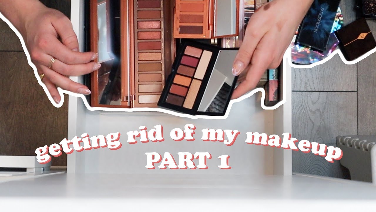 entire makeup collection declutter ✌🏼 part 1