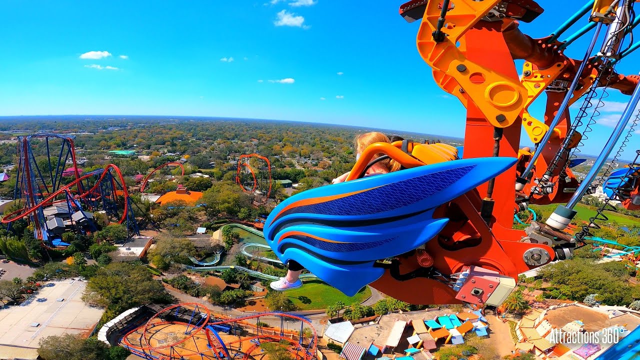 Crazy Drop Tower Ride - Falcon's Fury Free Fall POV - Busch Gardens Tampa