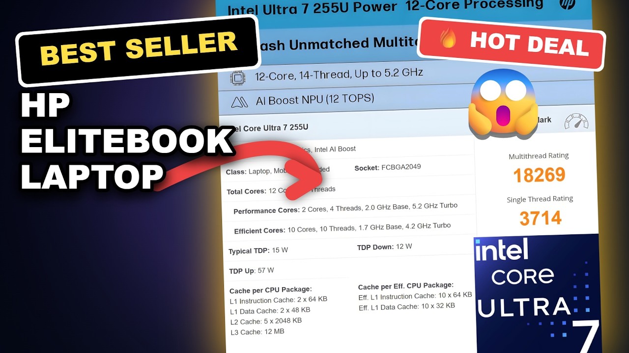 HP EliteBook Laptop Tested: Is This The Best Business Laptop With AI Copilot? review video