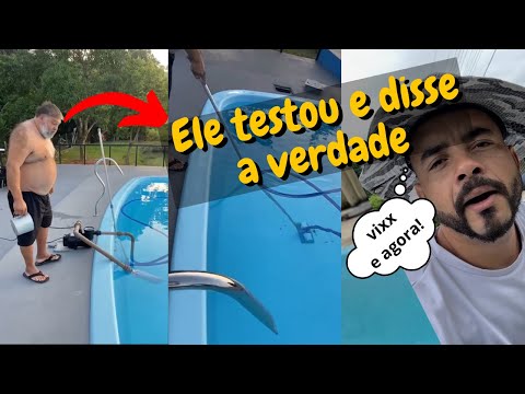 Sistema de aspiração portátil para piscina: filtro cotonete testado pelo cliente