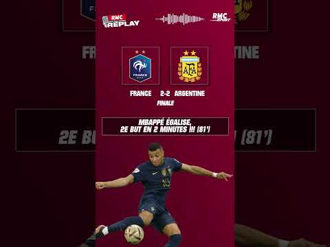 Mbappé égalise, 2 buts en 2 minutes contre l'Argentine !!
