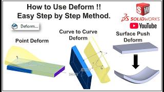 How to use Deform Command in SolidWorks 2024 | Easy Step by Step Tutorial !!