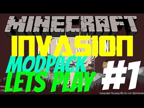 Minecraft Invasion Modpack Lets Play Tutorial Series Episode 1 HARD CORE STARTS! 🤔😱😂 #PUMPED!!