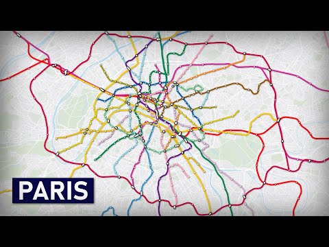 Evolution of the Paris Metro & RER 1900-2035 (geographic map)