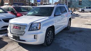 Pre Owned  2017 GMC Terrain AWD Denali Sunroof Heated Front Seats White Oshawa ON Stock 190671A