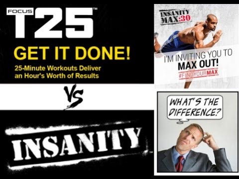 Insanity Max 30  VS  T25  VS  INSANITY  VS  INSANITY ASYLUM