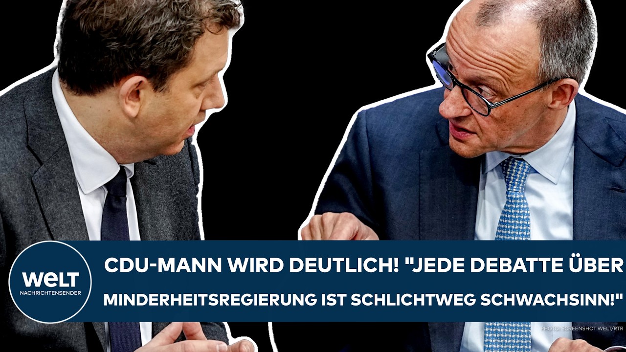 DEUTSCHLAND: CDU-Mann deutlich! "Jede Debatte über Minderheitsregierung ist schlichtweg Schwachsinn"
