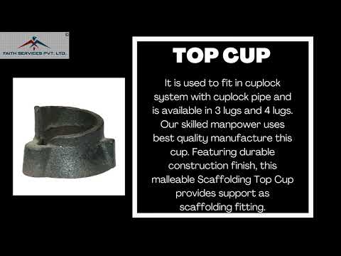 Self-finished mild steel scaffolding top cup, 0.368gm