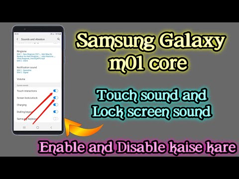 Samsung Galaxy m01 core Touch Sound and Lock Screen Sound Enable and Disable Kare