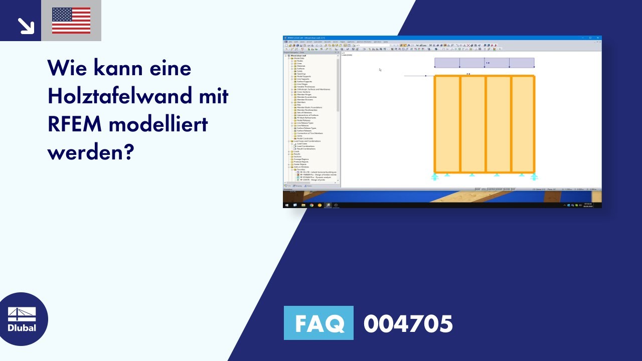 [EN] FAQ 004705 | Wie kann eine Holztafelwand mit RFEM modelliert werden?