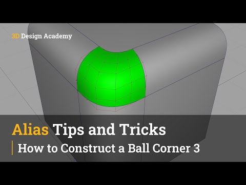 Alias Tips and Tricks 3 - How to Construct a Ball Corner 3