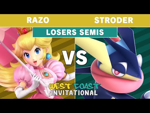 West Coast Invitational - Razo (Peach) Vs. Stroder (Greninja) Losers Semis - Smash Ultimate