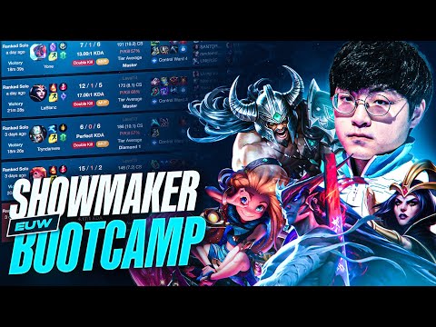 SHOWMAKER Going for RANK 1 EUW! *WORLDS BOOTCAMP*