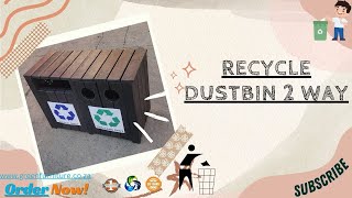 ♻️ Plastic Recycle Dustbins 2 Way | GreenFurniture