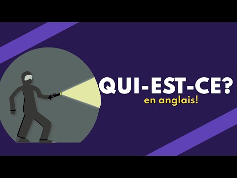 Qui-est-ce en anglais Exercice d'anglais CM1/CM2