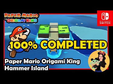 100% HAMMER ISLAND - PAPER MARIO ORIGAMI KING - NINTENDO SWITCH