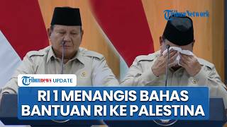 Detik-detik Prabowo Menangis Suara Bergetar Bahas Bantuan RI untuk Palestina, Apresiasi Peran Baznas